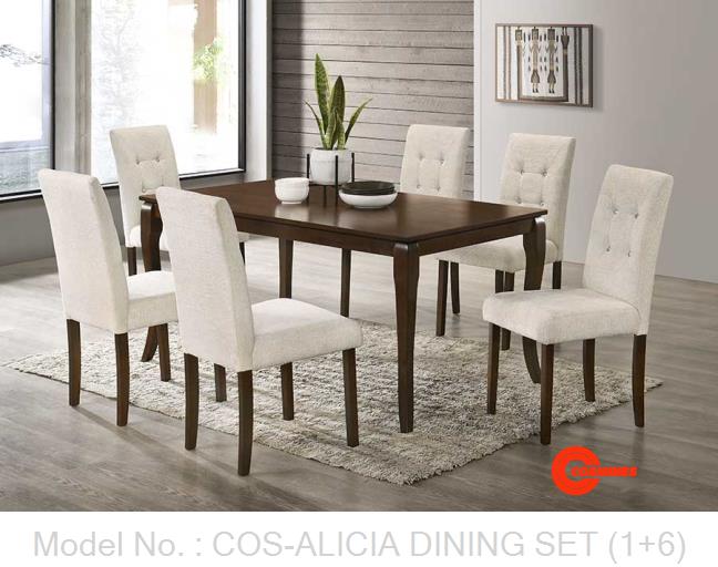 COS-ALICIA DINING SET (1+6)